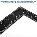 Professional 8x12 Inch Carpenter Square - Heavy-Duty Carbon Steel Framing Tool with Dual-Scale (Imperial/Metric), Rust-Resistant Right Angle Ruler for Carpentry, Roofing & Layouts