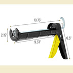 Bates- Caulking Gun, 10:1 Thrust Ratio, Yellow & Black, Caulking Tool Gun, Caulk Gun No Drip, Hand Caulking Guns, Silicone Gun, Caulking Gun Tool, No Drip Caulk Gun, Caulk Guns, Caulking Gun Dripless