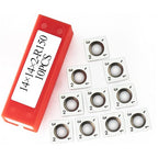 14mm Square Carbide Inserts Cutters Knives Blades with Radius 14×14×2.0mm-R150-30°for Woodworking Spiral/Helical Planer Cutter Head or Lathe Turning 10pcs