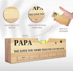 Fathers Day Birthday Gifts for Papa Dad from Daughter Son Wife Wooden Spirit Level Valentines Christmas Thank You Gifts Ideas for Daddy New Dad Papa Grandpa
