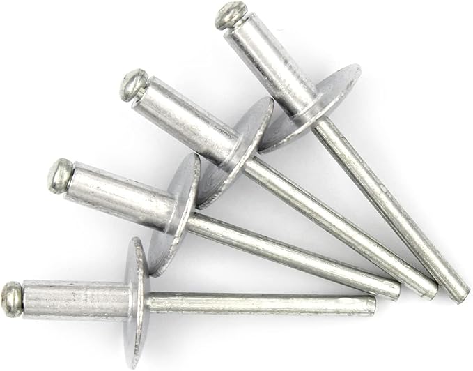 60 Pcs Large Flange Blind Rivets, Aluminum,Flange Diameter 5/8" (16 mm),Pop Rivets Assortment Kit Blind Rivet (3/16"×9/16"(4.8×13mm))