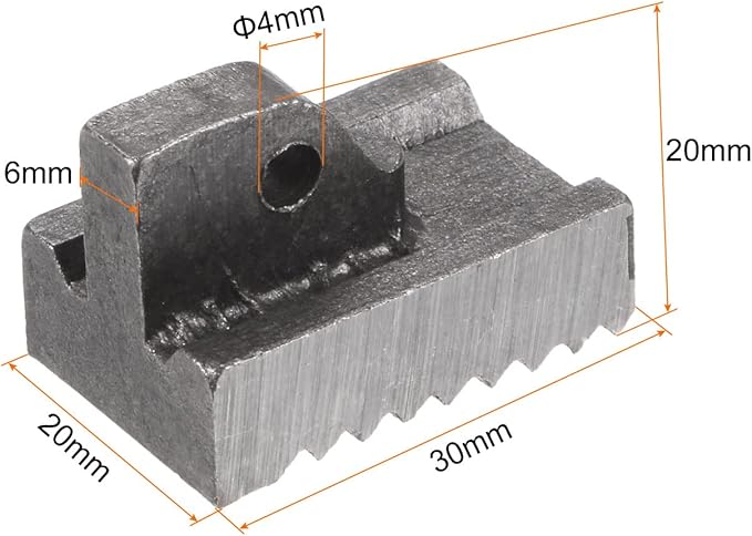 HARFINGTON Pipe Wrench Heel Jaw with Pin Assembly 12" Wrench Replacement High Carbon Steel