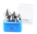 Accusize Industrial Tools 5 pc 60 Deg 0-Flute HSS Countersink & Deburring Tool Set, Pilotless Type, 0206-0460
