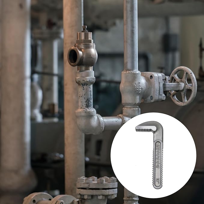 Pipe Wrench Hook Jaw 18 Inch Plumbing Wrench Replacement Jaws Carbon Steel for Adjustable Wrench (Silver)