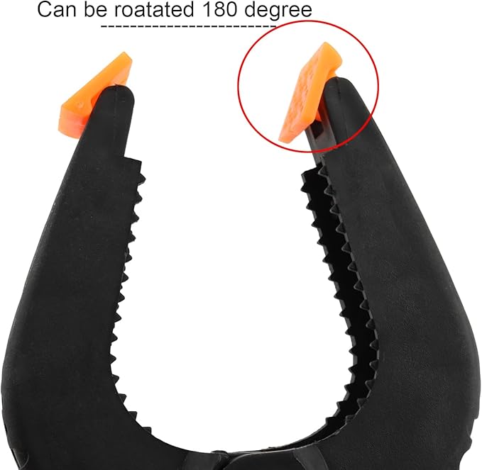 ZOENHOU 6 Pcs 9 Inch Large Spring Clamp Set, Nylon Plastic Clips Heavy Duty Clamp with Flexible Jaw Pad and Anti-slip Handles for Woodworking Backdrop Photo Studio Craft DIY Art