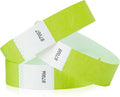 1,000 WristCo Lime Green Tyvek Wristbands for Events Tamper-Proof Design & Fluorescent Color Prevent Reuse Premium-Grade Bracelets for Hospital & Medical ID, Party & VIP Identification