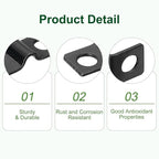 uxcell 100Pcs U-Shaped Pipe Clamp, 1/4 Inch(6mm) 2 Hole U-Tube Strap Clamp Heavy Duty Connector Bracket for Conduit Cables Wire Cord, Black