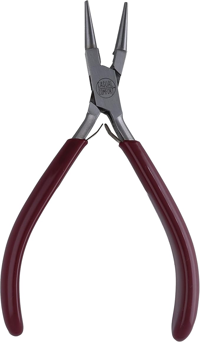 The Beadsmith Rosary Pliers – Casual Comfort Series - 6 inches (152mm) - Polished Steel Head, Comfort Grip Handle & Double-leaf Spring, European Design & Quality, Tool for Jewelry Making