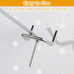 Funrous 100 Pack Peg Board Hooks Stainless Steel Pegboard Hooks Shelving Display Hanging Peg Board Holders for 1/8 and 1/4 Garage Storage Tools Organizer(6 Inch)