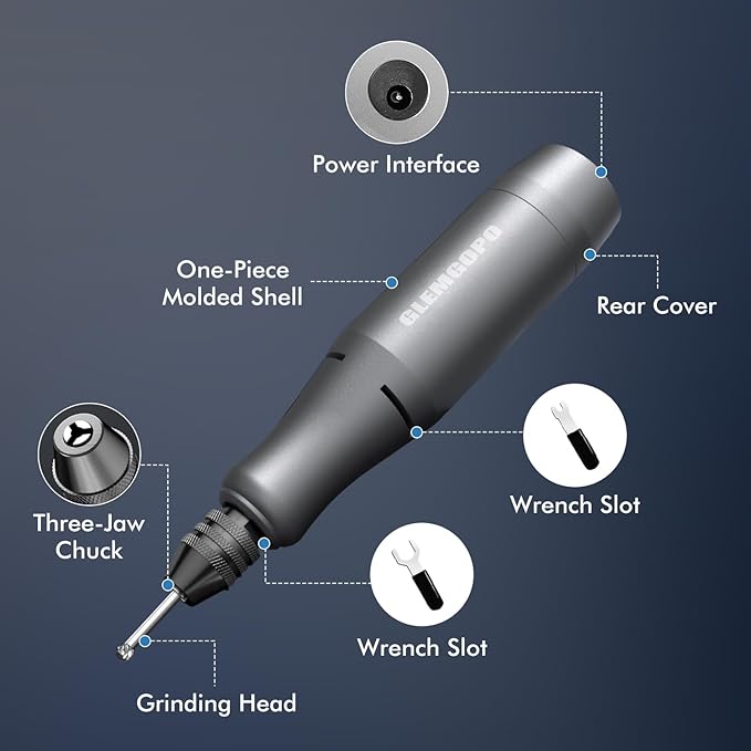 Mini Rotary Tool Kit with Copper Core Motor & 86 Accessories, Variable Speed 0-18,000 RPM, 3-24V Regulated Power for Engraving, Sanding, Polishing, Drilling, DIY Crafts
