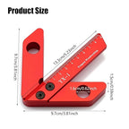 Center Measuring Tool, Center Finder, Line Gauge Center Finder, 45/90 Degree Right Angle Line Gauge Carpenter Ruler,Aluminum Alloy Woodworking Center Scribe Square Center Scribe 90mm(Small Size)