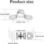 500 PCS 1/2 Inch Stainless Steel Rigid Pipe Strap, M12 Conduit Clamps, U Bracket Mounting Clamps with Two Hole, U Tube Pipe Clamp for Chemical Industry, Commercial