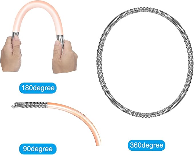 MECCANIXITY Spring Tube Bender OD 6.5mm/0.26" Steel Spring Pipe Copper Tubes 1100mm/43.31" Long for 3/8" Copper Pipe(10mm) in Home Renovations,Electrician Wiring Bending Pipe(insert-pipe use)