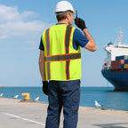 BeautyWill Custom Safety Vest Customized Logo Class 2 High Visibility Reflective Vest with Pockets Construction workwear