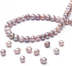 Natural Pearl Beads Potato 6-7mm Purple Freshwater Cultured Loose Gemstone Beads for DIY Jewelry Making 13.8''/Strand HQ
