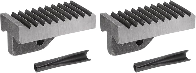 HARFINGTON 2pcs Pipe Wrench Heel Jaw 48-inch High Carbon Steel with Pin Assembly for Replacement Pipe Wrench Jaws