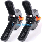 ONDY 2 Pack Of 9” Large Spring Clamps Heavy Duty Nylon Muslin Woodworking Clamps Photo Studio Backdrops Backgrounds Clamps Set, the Jaws Have a Maximum Opening of 4"