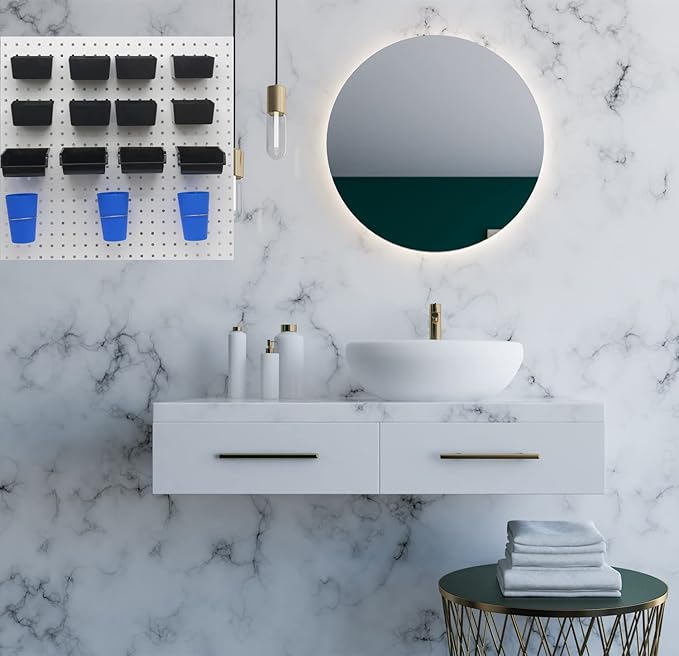 Pegboard Bins Pegboard Cups 15 Packs Set with Peg Hooks Assortment Cups with Hooks Assortment Bins Accessories for Garage Craft Workshop Workbench