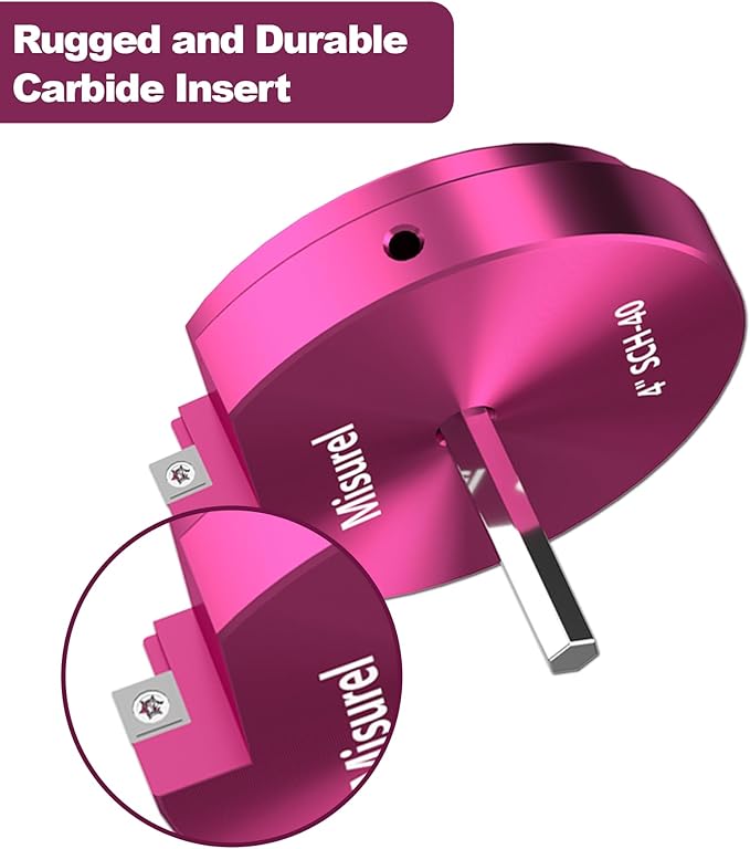 6 Pcs PVC Pipe Reamer Kit With 3/4 inch, 1 inch, 1-1/2inch, 2inch, 3inch, 4inch, 2 Carbide Inserts, PVC Fitting Saver, Plumbing tools, Aluminum Socket Saver for SCH40 Pipe Fitting