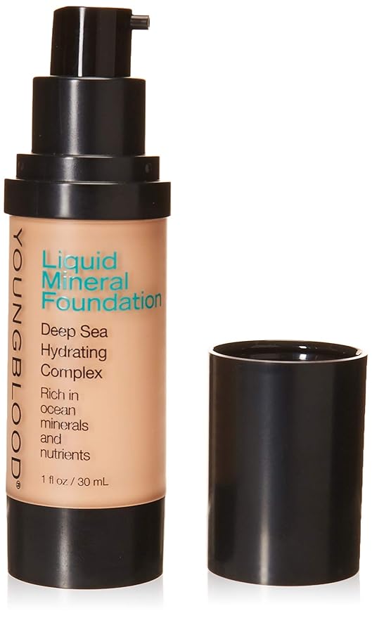 Youngblood Liquid Mineral Foundation, Pebble, 17 Shades, Vegan, Cruelty Free, Gluten-Free-VeraVaultWomen