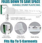 Wonder Hanger Over The Door 2-Pack Organizer for Clothes Hangers, Space-Saving Cascading Hanger Hooks, White