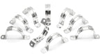 10Pcs 2 Inch Stainless Steel Large Conduit Clamps, Two Hole Strap U Bracket Rigid Pipe Strap Metal U Clamp Conduit Strap Tension Clips U-tube Clamp Heavy Duty