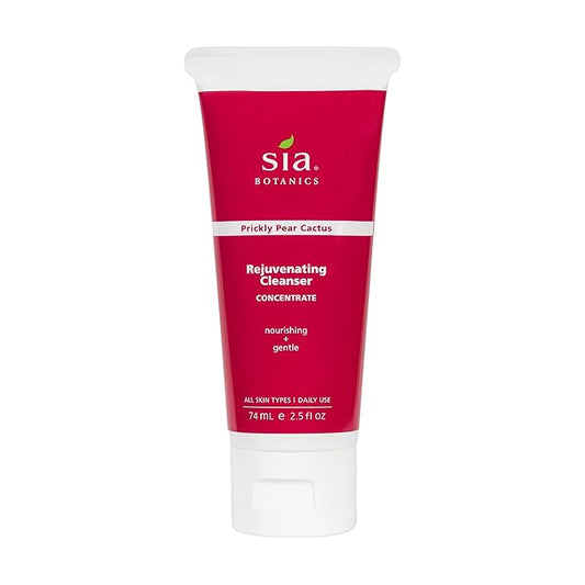 Rejuvenating Facial Cleanser (74ml/2.5oz Eco Tube) | Face Wash w/Prickly Pear, Aloe Vera, Orange Blossom | Natural, Clean, Botanical Skincare for Women-VeraVaultWomen