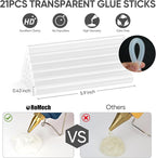 ROMECH Full Size Hot Glue Gun with 60/100W Dual Power and 21 Hot Glue Sticks (7/16"), Fast Preheating Heavy Duty Industrial Gluegun with Storage Case for Crafting, DIY and Repairs (Blue)