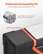 VEVOR 4-Piece Torpedo Level, 48/24/16/10 Inch All Magnetic Levels Set, Fluorescent Light Up Bubble Vials Ruler for 45/90/180 Degree, Aluminum Alloy Magnetic Box Leveler Tool, SAE and Metric Scale