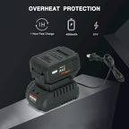 BeHappy Power Impact Wrench 21V, 1/2" Cordless Impact Wrench with 4.0Ah Li-ion Battery for Home, DIY