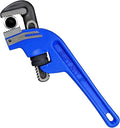 8 Inch End Pipe Wrench, Jaw Opening 1.5"/38mm Adjustable Cast Iron offset Handle Plumbing Wrench, Perfect Plumbers Tool for Oil Field, Plumbing, Auto Repair, Construction and Mechanics