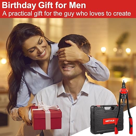 WETOLS 16" Rivet Nut Tool, Professional Rivet Nut Tool Kit with 11 Metric & Inch Mandrels M3 M4 M5 M6 M8 M10 M12, 10-24, 1/4-20, 5/16-18, 3/8-16, 110pcs Rivnuts and Blow Carry Case - WE-889