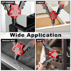 Rivet Gun Kit, Pop Rivet Gun Tool with 400 Rivets & 5 Nosepieces, 80 Pcs Aluminum Rivets for Each Rivet Head Size, 9.5'' Heavy Duty Manual Two-Handed Riveter Tool for Metal, Leather and Plastic, IM20