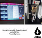 ALBO Zip Ties Black 12 Inch 3000 Pack 50 lb, Long Plastic Cable Ties Thick 0.19 Inch Tie Wraps Heavy Duty UV Resistant Nylon Wire Ties for Indoor and Outdoor / 12х3000