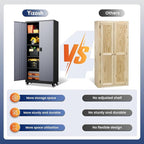 Yizosh Metal Garage Storage Cabinet with Locking Doors and Adjustable Shelves,- 75" Rolling Steel Tool Cabinet for Home Office,Garage,Warehouse