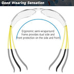 10 Pack Clear Safety Glasses with ANSI Z87.1 Scratch Resistant Eyewear for Women Man Lab Goggles Eye Protection