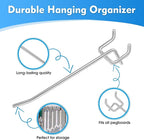 50 Pack 4 Inch Pegboard Hooks, L Shape Metal Hooks Kit for 1/4" and 1/8" Pegboard, Utility Hooks Suit for Organizing Storage Tools, Garage, Kitchen, Office, Tools