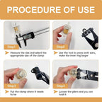 140PCS 6-25mm 14 Sizes Spring Band Hose Clamps with Swivel Flat Hose Clamp Plier, Constant Tension Hose Clamp Assortment Kit DD037