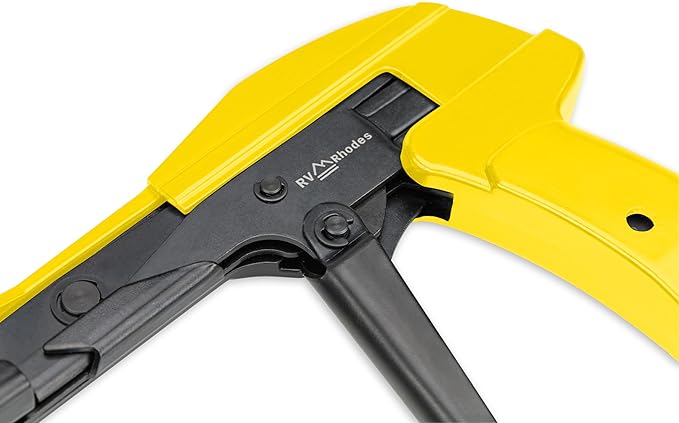 42712 Zip Tie Gun/Cable Tie Install Tool, Adjustable Tension with Built-In Cutter, for Nylon Ties up to 1/4”- Yellow