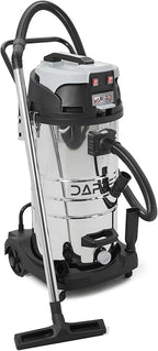 26.5 Gallon 11 Peak HP Wet/Dry Vacuum, Stainless Steel Tank, 2 in 1 Function Portable Shop Vacuum with Attachments, Built-in Drain Ideal for Jobsite, Garage & Workshop.