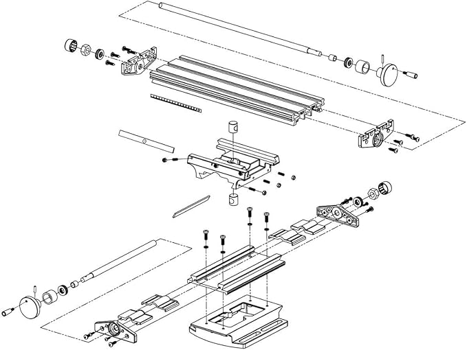 AMYAMY Milling Machine Worktable,Cross Slide Table - Compound Drilling Slide Table for Bench Drill Adjustable X-Y Axis (330x95mm)