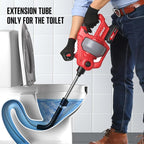 POPULO 20V Cordless Electric Drain Snake, 25Ft Replaceable Cable with 2.0Ah Battery, Extension Tube & Charger, Snake Drain Clog Remover Tool for Toilet, Floor Drain, Sink and Shower 3/4"-2" Pipe