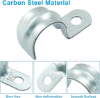 Biaungdo 30 Pcs M20 Rigid Pipe Strap, 3/4 Inch Zinc Plated Steel One Hole Strap Bracket Pipe Clamps Heavy Duty Conduit Clamps Tension Tube Clip Cable Clamp Hanger for Conduit, Pipe Fixing