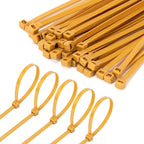8 Inch Gold Zip Tie 1000 PCS, 40 Lbs - Small to Medium Zip Tie, Nylon PA66 UV Resistant Cable Tie Heavy Duty for Indoor and Outdoor Use - Ideal for bundling and securing objects
