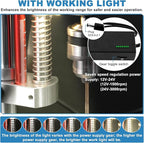 Mini Benchtop Drill Press with Work Light | Rear-Mounted 795 Motor, Small Bench Drilling Machine for Woodworking, Jewelry & Crafts, B10 Chuck, Motor & Belt Guard