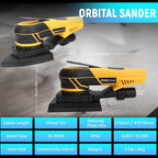 350W 3A Electric Delta Random Orbital Sander Mouse Sander with Pluggable Wire, Sanders for Woodworking, Primary Wood and Panel Processing,3MM