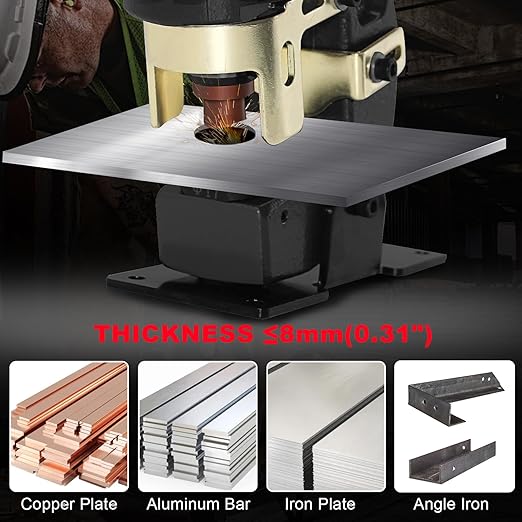 1400W Electric Hydraulic Hole Punch for Metal,Steel Hole Punch Heavy Duty Hydraulic Hole Puncher,Electric Punching Machine with 5 Dies - Precise Drilling for Aluminum Copper Plate Angle Iron,MHP-20