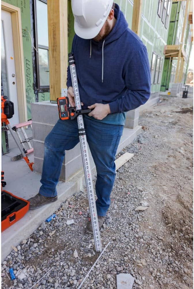 Johnson Level & Tool JLR300-UNV-RG Universal Green & Red Rotary Laser Detector, Dual Sided Detector, LED Backlit Display