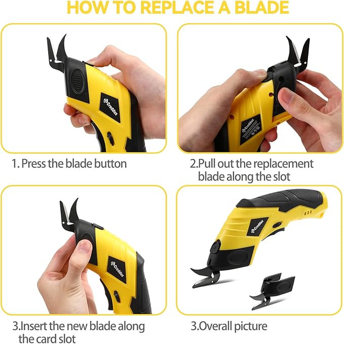 2 Blade Cordless Electric Scissors for Cardboard Fabric Cutter Cardboard Cutter Tool for Crafting,and Sewing with Usb Cable Green-2blades