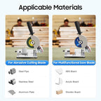 96W Portable Tabletop Saw, 9000 RPM Mini Miter Saw, Versatile Manual Chop Saws, Mini Miniature Table Saws, 0-45° Adjustable Angle Cutter with Protective Cover & 2 Blades